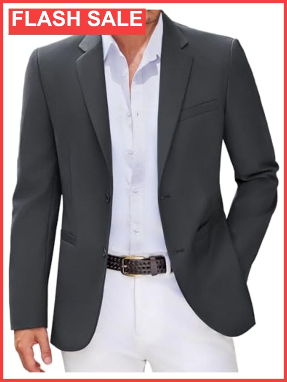 Men's Two Button Lightweight Casual Blazer Sport Coat